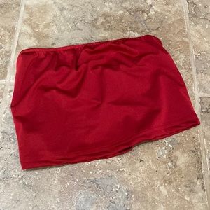 Red bandeau top